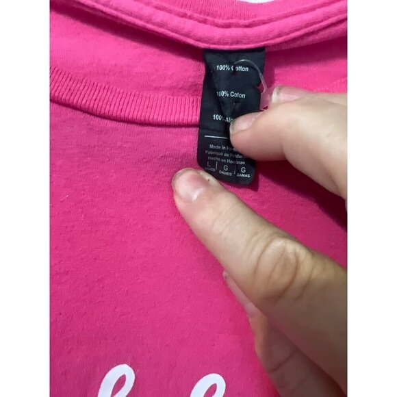 Blessed Hot Pink Women Short Sleeve Lightweight T Shirt Sz L - Picture 3 of 6